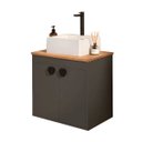 Ver imagem 2 de Gabinete Banheiro Armario Cuba Pia 100% MDF - Pompeia 51 cm