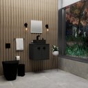 Ver imagem 3 de Gabinete Banheiro Armario Cuba Pia 100% Mdf - Pompeia 51 Cm