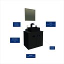 Ver imagem 4 de Gabinete Banheiro Armario Cuba Pia 100% Mdf - Pompeia 51 Cm