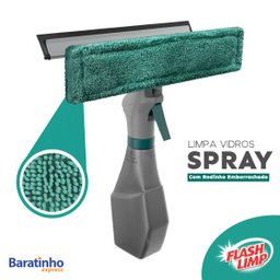 Rodo Limpa Vidros Spray Mop 3 em 1 C/reservatório Flash Limp - 1