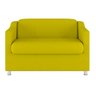Sofá Namoradeira Sala de Espera Elegante Suede – Balaqui Cor:Amarelo - 3