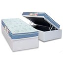 Ver imagem 1 de Cama Box Baú Solteiro: Colchão Espuma D45 Castor Sleep Max + Base CRC Courano White(88x188)