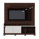 Ver imagem 4 de Estante Home Jurerê 1.8 para Sala de Tv até 75 Polegadas Nogueira Real Off White Matte Colibri