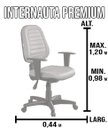 Ver imagem 3 de Cadeira de Escritório Internauta Premium Martiflex Azul