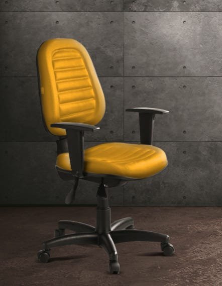 Cadeira de Escritório Internauta Premium Martiflex Amarelo