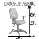Ver imagem 3 de Cadeira de Escritório Internauta Premium Azul Escuro