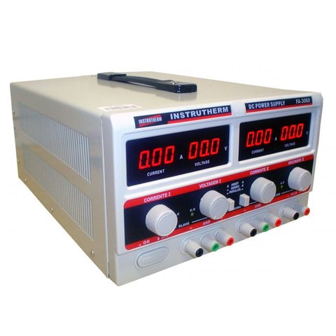 Fonte Alimentação Digital Simétrica 64 Volts 2 Canais Corrente 10 Ampères Saída Fixa