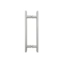 Ver imagem 2 de Puxador H duplo 40x30cm reto barra chata para porta de vidro e portão - Branco