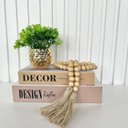 Ver imagem 3 de Decoração Dupla Livro + Vaso Cachepô Dourado e Enfeite Colar