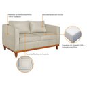 Ver imagem 5 de Kit Sofa 2 Lugares e 2 Poltronas Europa Bouclé Bege - Amarena Móveis