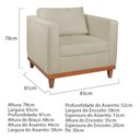 Ver imagem 3 de Kit Sofa 2 Lugares e 2 Poltronas Europa Bouclé Bege - Amarena Móveis