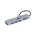 Ver imagem 1 de Hub Usb-c 5 em 1 com 3 Usb 3.0 Leitor Sd/micro Sd 5+ 018-7452