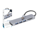 Ver imagem 2 de Hub Usb-c 5 em 1 com 3 Usb 3.0 Leitor Sd/micro Sd 5+ 018-7452