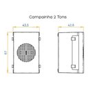 Ver imagem 2 de Campainha Cigarra Eletrônica 2 Tons Din Don Bivolt Sleek