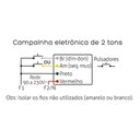 Ver imagem 3 de Campainha Cigarra Eletrônica 2 Tons Din Don Bivolt Sleek