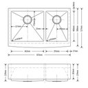Ver imagem 4 de Cuba Farmhouse Aço Inox 1mm Escovado SA205 83,5x52,7x22,9cm