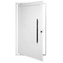 Ver imagem 1 de Porta Pivotante Alumínio Branco Lambril C/puxador 100cm Maxx