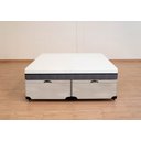 Ver imagem 3 de Cama Box Baú Queen Size Bipartida Serenelife - Suede Bege Claro