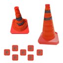 Ver imagem 4 de Cone Obra Retratil Kit 7 Uni Estrada Portatil Segurança Sinalizador Viario Dobravel Pratico Balizado