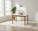 Ver imagem 1 de Mesa de Jantar Elisa 120x80 em Madeira Maciça - Branco
