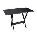 Ver imagem 4 de Kit 2 Conjuntos de Mesa Dobráveis de Madeira 70x110cm com 6 Cadeiras Preta