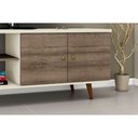 Ver imagem 3 de Rack Bancada P/ Tv até 60 Pol Retrô C/ 2 Portas 160cm Off White/rustico - Movelbento