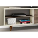 Ver imagem 2 de Rack Bancada P/ Tv até 60 Pol Retrô C/ 2 Portas 160cm Off White/rustico - Movelbento