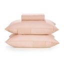 Ver imagem 1 de Lençol com Elástico King Karsten 150 Fios 100% Algodão com Fronha Nuance Rosa Chá