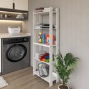 Ver imagem 3 de Armário Multiuso Movlar 5 Prateleiras Organizador Lavanderia