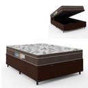 Ver imagem 7 de Cama Box Baú Casal Colchão Espuma Orthoface Polar 138x188x25cm Marrom - Suporta Até 120kg Por