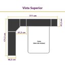 Ver imagem 3 de Guarda Roupa Dormitório Modulado Veneza Casal Queen 1,58 m Canto Luciane M06:Arenas