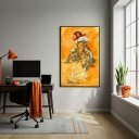 Ver imagem 1 de Quadro Decorativo Boiadeiro Umbanda - 70x50cm:moldura Preta