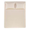 Ver imagem 2 de Lençol com Elástico Queen Karsten 150 Fios 100% Algodão com Fronha Nuance Marfim