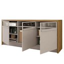 Ver imagem 3 de Aparador Buffet 3 Portas Balcão Marrom Vectro Caemmun