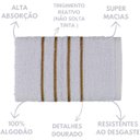 Ver imagem 3 de Jogo de Toalha Montreal 2 Banhão + 2 Rosto + 2 Tapete Piso Luxuoso 100% Algodão Branco