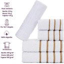 Ver imagem 4 de Jogo de Toalha Montreal 2 Banhão + 2 Rosto + 2 Tapete Piso Luxuoso 100% Algodão Branco