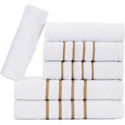 Jogo de Toalha Montreal 2 Banhão + 2 Rosto + 2 Tapete Piso Luxuoso 100% Algodão Branco - 1