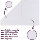 Ver imagem 5 de Jogo de Toalha Montreal 2 Banhão + 2 Rosto + 2 Tapete Piso Luxuoso 100% Algodão Branco