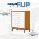 Ver imagem 4 de Cômoda Gaveteira para Quarto de Bebê Flip Branco/Fosco/Savana