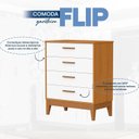 Ver imagem 5 de Cômoda Gaveteira para Quarto de Bebê Flip Branco/Fosco/Savana