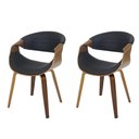 Ver imagem 1 de Kit 2 Cadeira Nicole com Assento Ergonômico em Pu e Estrutura em Madeira, Design Moderno