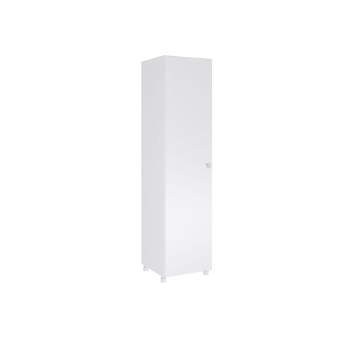 Armário Multiuso com Rodízios e Cabideiros Branco