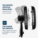 Ver imagem 4 de Ventilador de Coluna Mondial Super Turbo 8 Pás 150w 50cm Preto e Prata Vtx-50c-8p 127v
