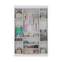 Ver imagem 4 de Guarda-roupa Infantil 122cm com Vidro 4 Portas e 2 Gavetas Pirulito Multimóveis Mp4468 Branco-off