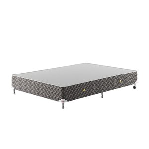 Base Box Casal Spubio Spu + Incofal Marrom 138x188x32cm