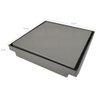 Ralo Oculto Invisível 15x15cm para Banheiro Astra Quadrado Plástico Cinza - 4