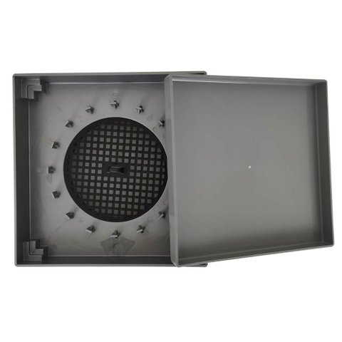 Ralo Oculto Invisível 15x15cm para Banheiro Astra Quadrado Plástico Cinza