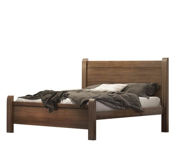 Cama Casal Arezzo Rufato M veis Caf Creme MadeiraMadeira