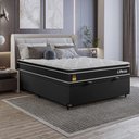 Ver imagem 5 de Cama Box Baú Viúva Couro Preto + Colchão Life D33 Pillow Top 61x128x188cm Preto - e-Shop Casa