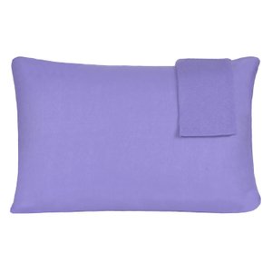 Kit 2 Fronhas Lisa 50cm X 70cm Malha 100% Algodão Lilas